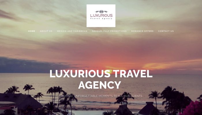 travel agency website