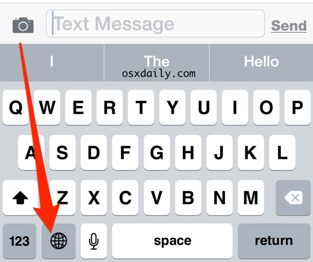 Switching the Keyboard Language on iPhone