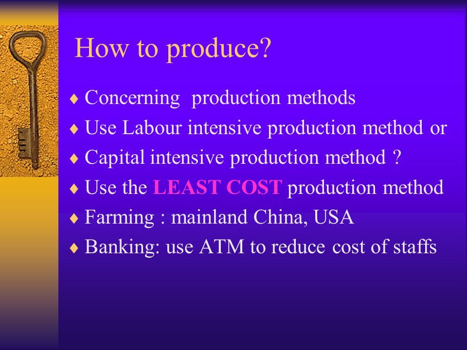 What to produce.