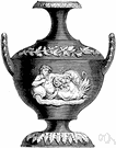 amphora - an ancient jar with two handles and a narrow neck