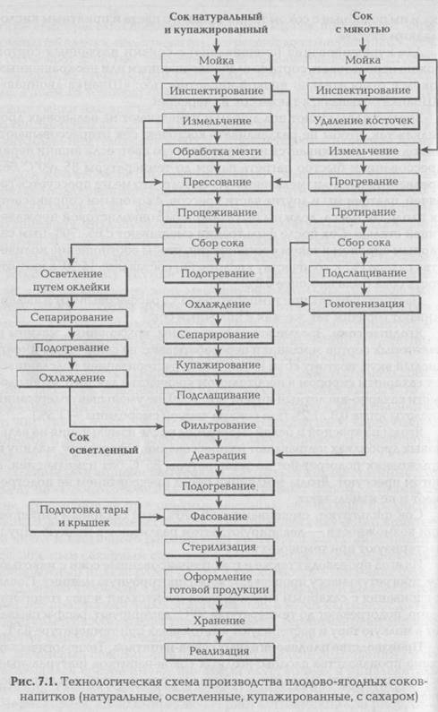 Технологическая карта натуральный сок