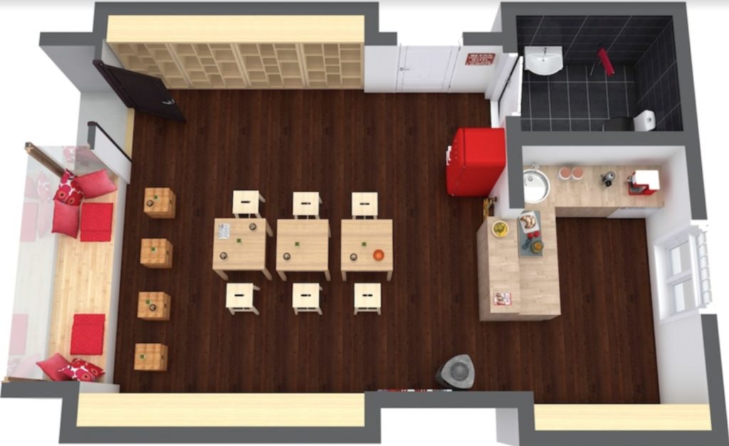 Working on the floor plan of your coffee shop not only gives you a vision for branding and layout, but can also be an effective piece of your pitch to investors.