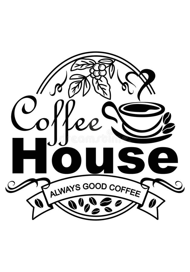 Advertising poster for coffee shop on a white background, black color, a cup of coffee from which steam comes in the shape of a vector illustration Advertising poster for coffee shop on a white background, black color, a cup of coffee from which steam comes in the shape of a vector illustration