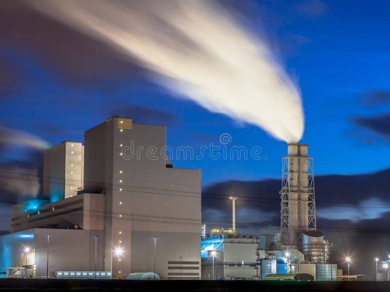 Brand new working power plant royalty free stock image