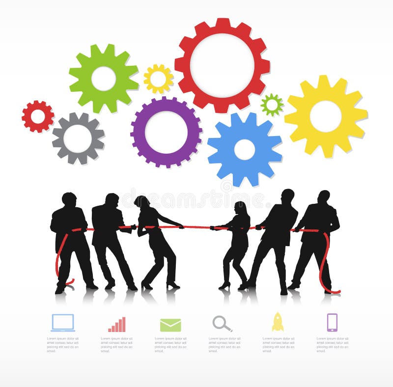 Business People Competition Team Aspiration Concept royalty free illustration