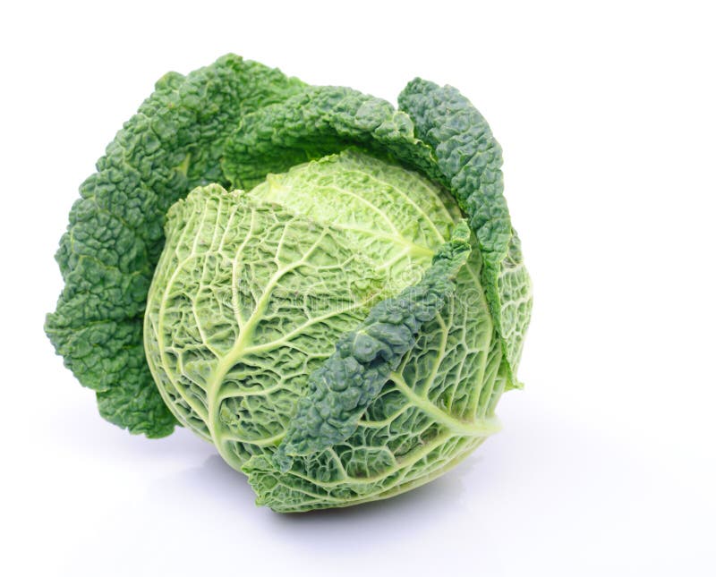 Cabbage isoalated stock images