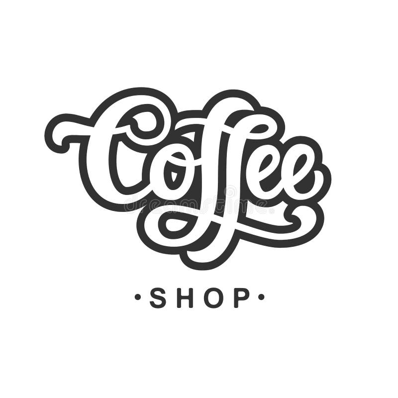 Coffee shop hand written lettering royalty free illustration Coffee shop hand written lettering royalty free illustration