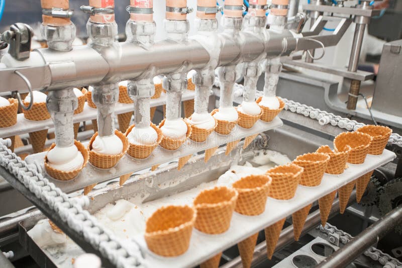 Ice-cream on factory royalty free stock photos