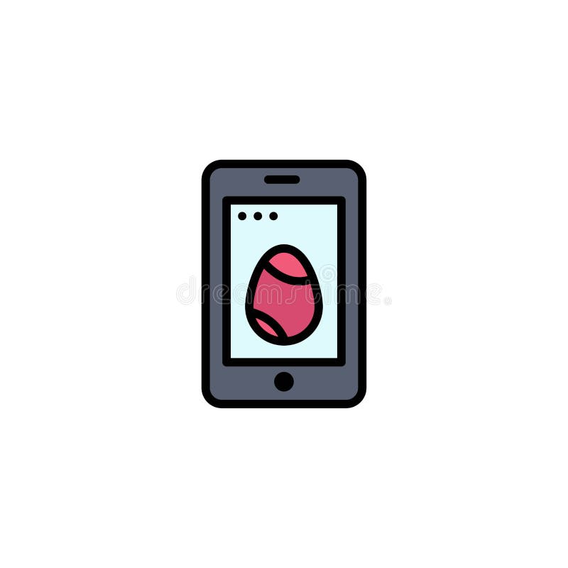 Mobile, Easter, Cell, Egg Business Logo Template. Flat Color stock illustration