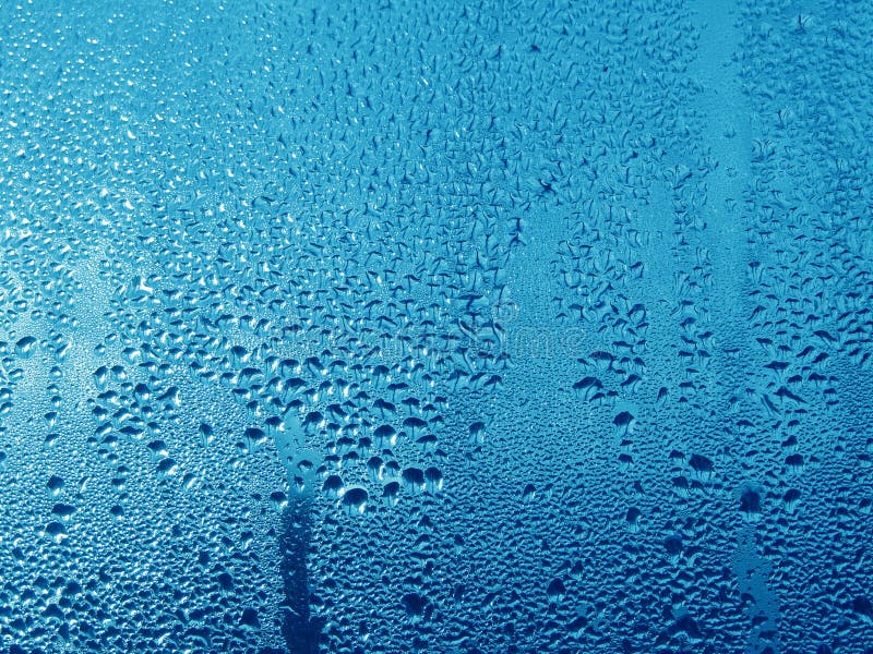 Water Drops on Glass Surface stock images