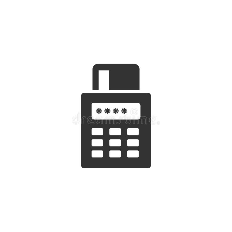Post credit card terminal icon. payment, pos, terminal symbol vector illustration for website and mobile app on white background stock illustration