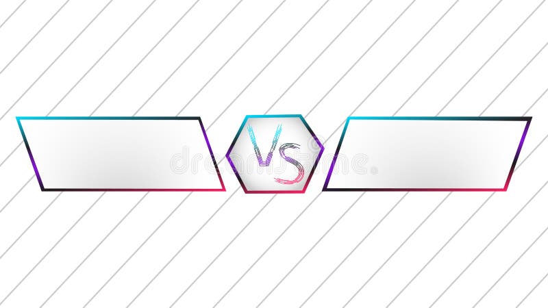 White VS background for sports and fight competition. Battle vs match, game concept competitive vs. Overview and comparison of. Equipment, services vector illustration