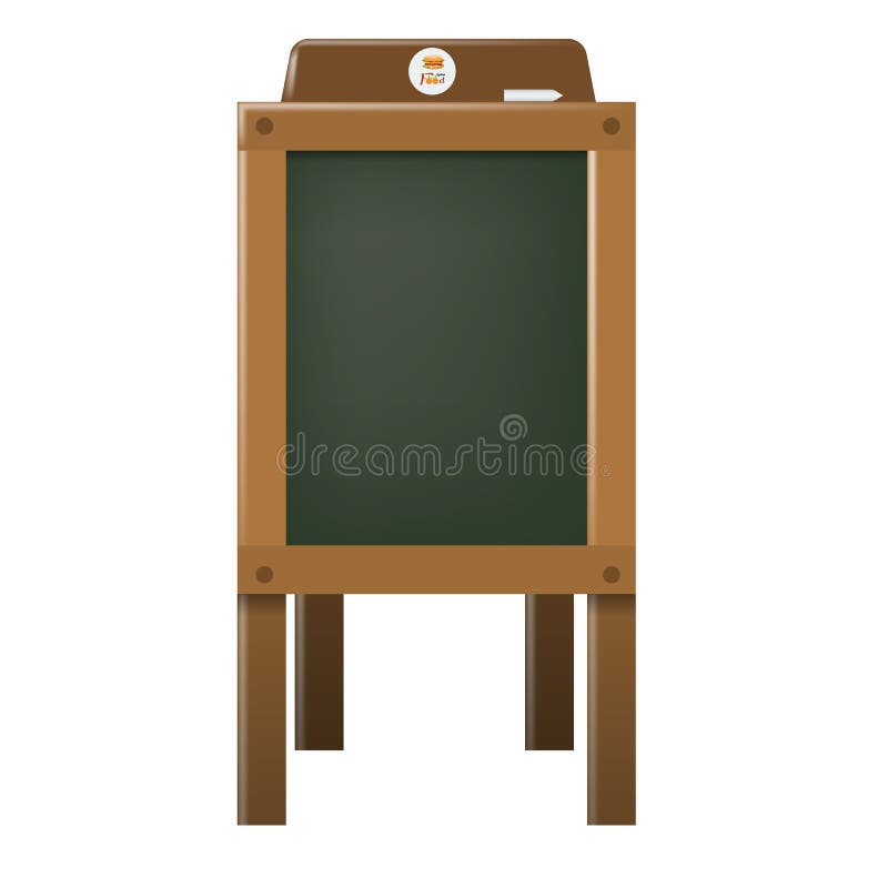 Wooden Empty Blank Advertising coffee shop or cafe wooden Menu Board. Vector illustration. royalty free illustration Wooden Empty Blank Advertising coffee shop or cafe wooden Menu Board. Vector illustration. royalty free illustration