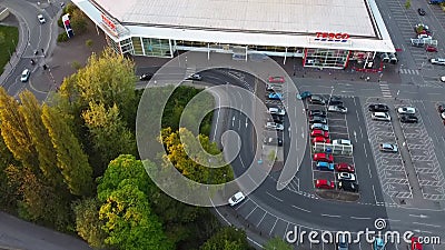 Tesco supermarket one of most popular retail superstore stock footage